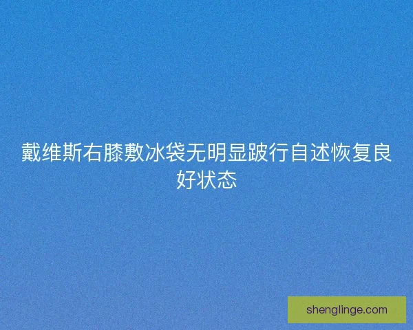 戴维斯右膝敷冰袋无明显跛行自述恢复良好状态
