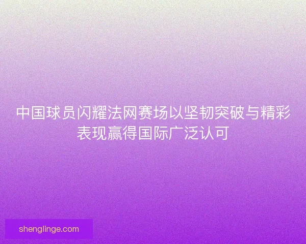 中国球员闪耀法网赛场以坚韧突破与精彩表现赢得国际广泛认可